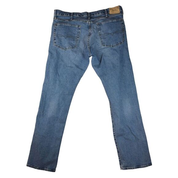 Polo Ralph Lauren Jeans Medium Wash Relaxed Straight Blue Denim Men’s 40 T x 36 - Picture 2 of 9
